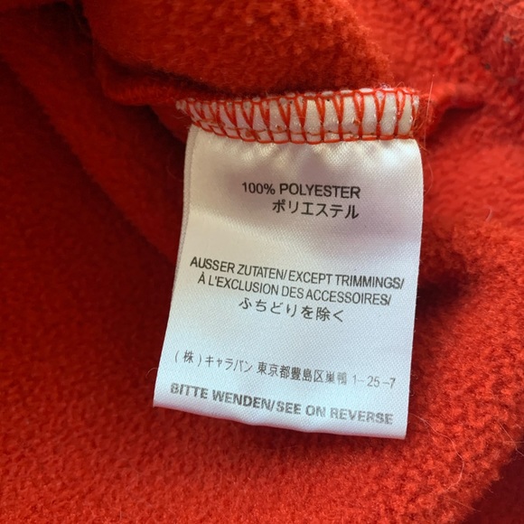Jack Wolfskin fleece hoodie sweater small orange - Picture 7 of 9